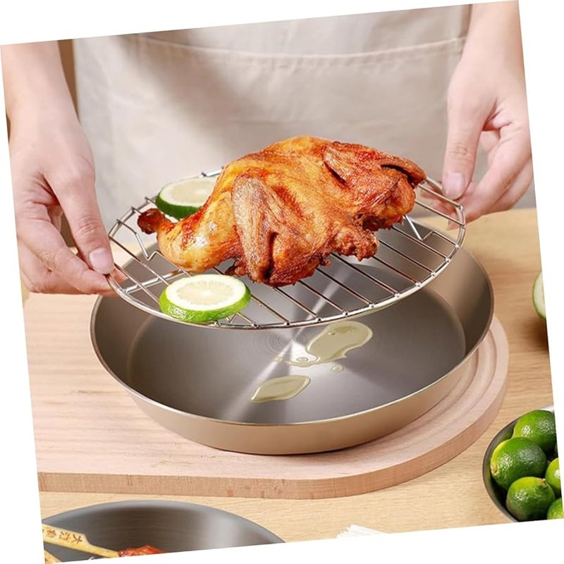 صينية شواء فرن وشبكة سلكية متعددة الاستخدامات للخبز الصحي مقاس 12 بوصة - Image 5